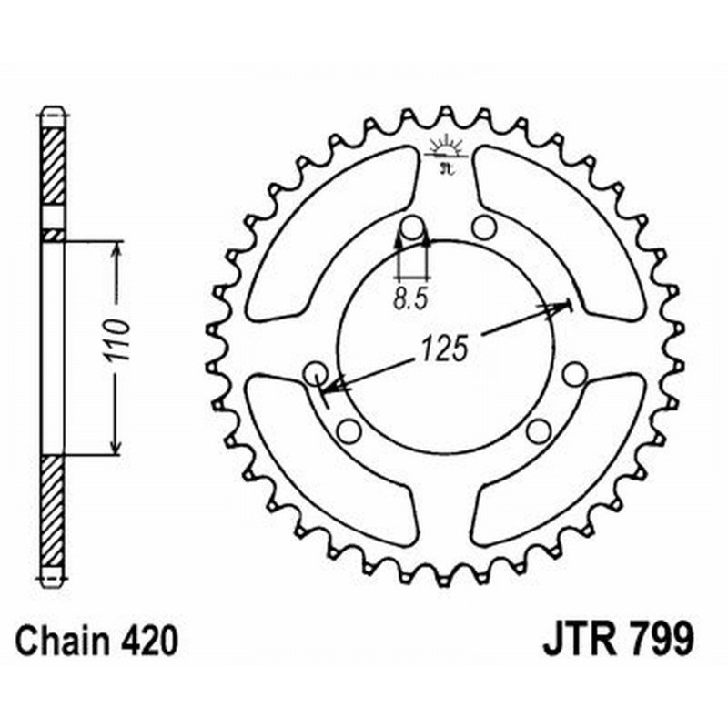 Rear Sprocket Jt 799 z50 Sprockets JT