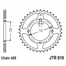 Rear Sprocket Jt 810 z47 for SUZUKI RG Gamma 80 86-87 and other model Sprockets JT
