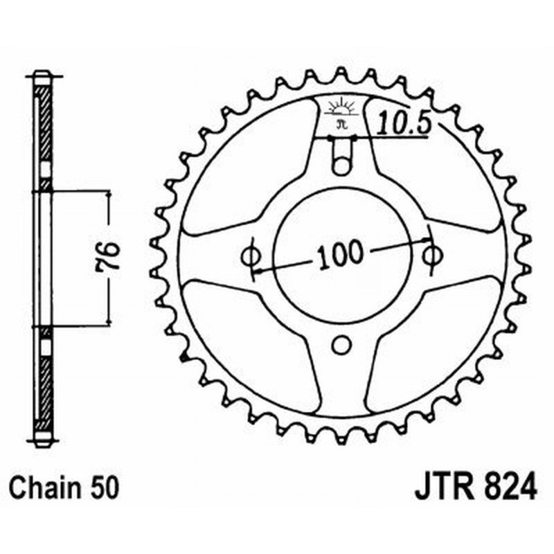 Corona Jt 824 z40 per SUZUKI RG Gamma 500 86-89 Corone JT