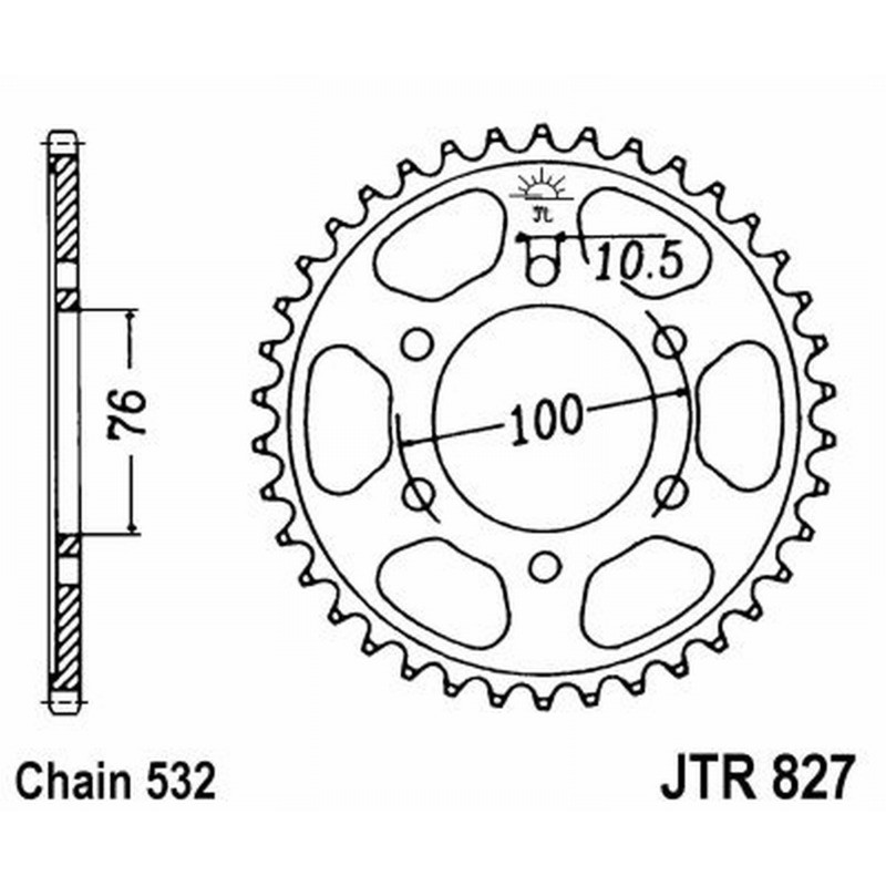 Rear Sprocket Jt 827 z43 for SUZUKI RF 900 R 94-00 Sprockets JT