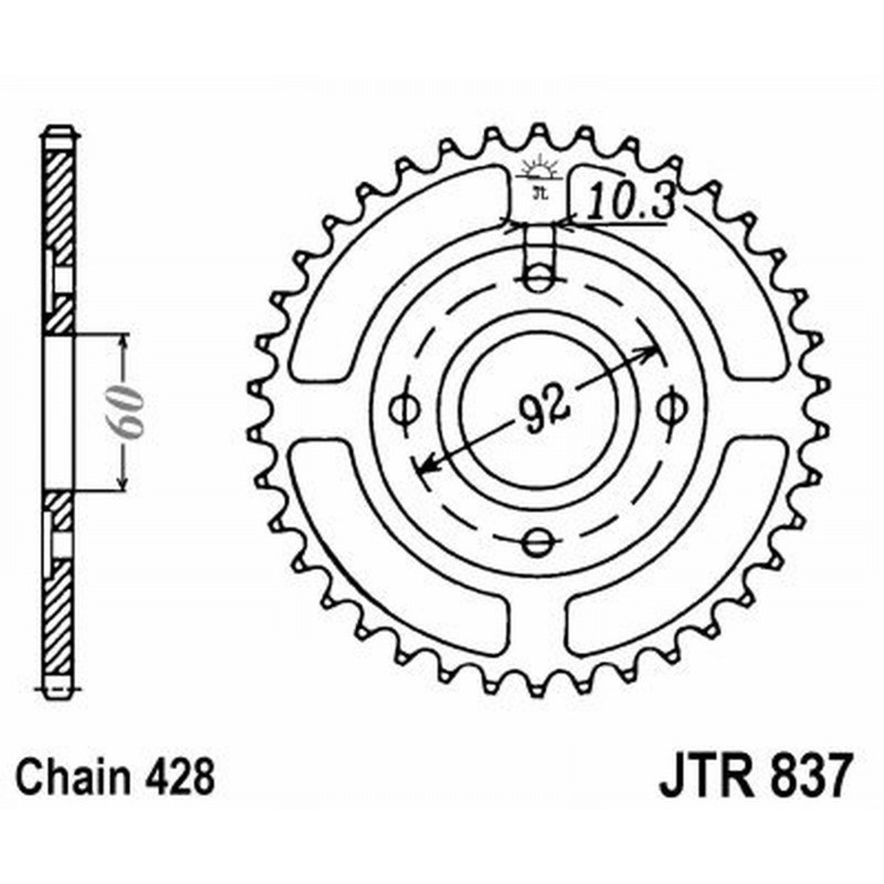 Rear Sprocket Jt 837 z39 Sprockets JT