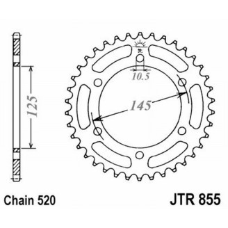 Corona Jt 855 z48 Zbkzincata Nera per YAMAHA XJ 600 Diversion 92-03 Zahnkränze JT