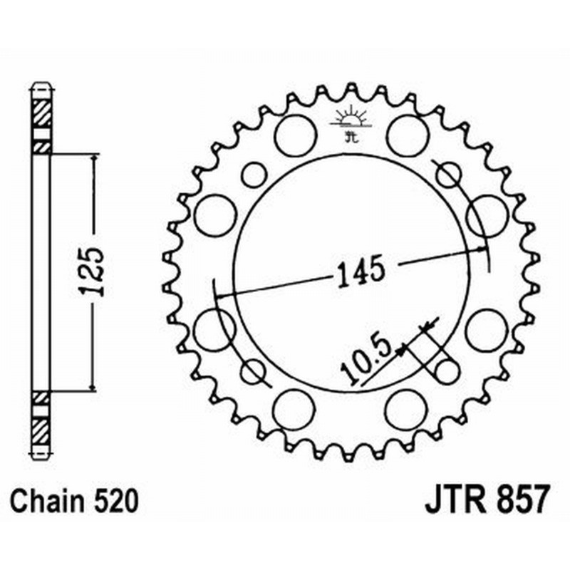 Rear Sprocket Jt 857 z40 Sprockets JT