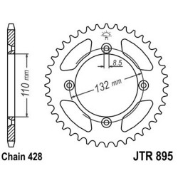 Corona Jt 895 z46 per KTM SX 85 04-23 e altri modelli Corone JT