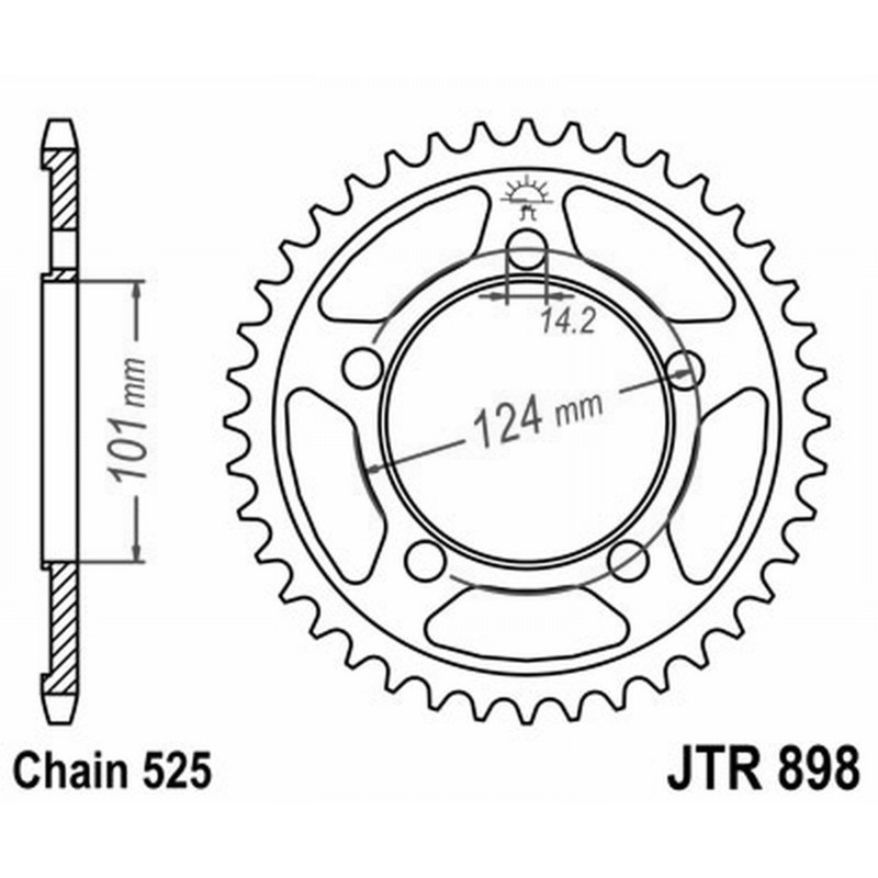 Corona Jt 898 z41 per KTM SM R/T 990 10- e altri modelli Coronas JT