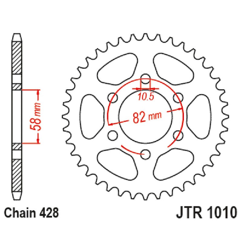 Rear Sprocket Jt 1010 z37 for BENELLI TNT 125 17-23 Sprockets JT