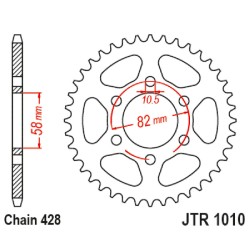 Rear Sprocket Jt 1010 z46 for BENELLI Leoncino 125 22-24 Sprockets JT