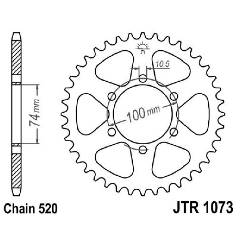 Rear Sprocket Jt 1073 z46 Sprockets JT