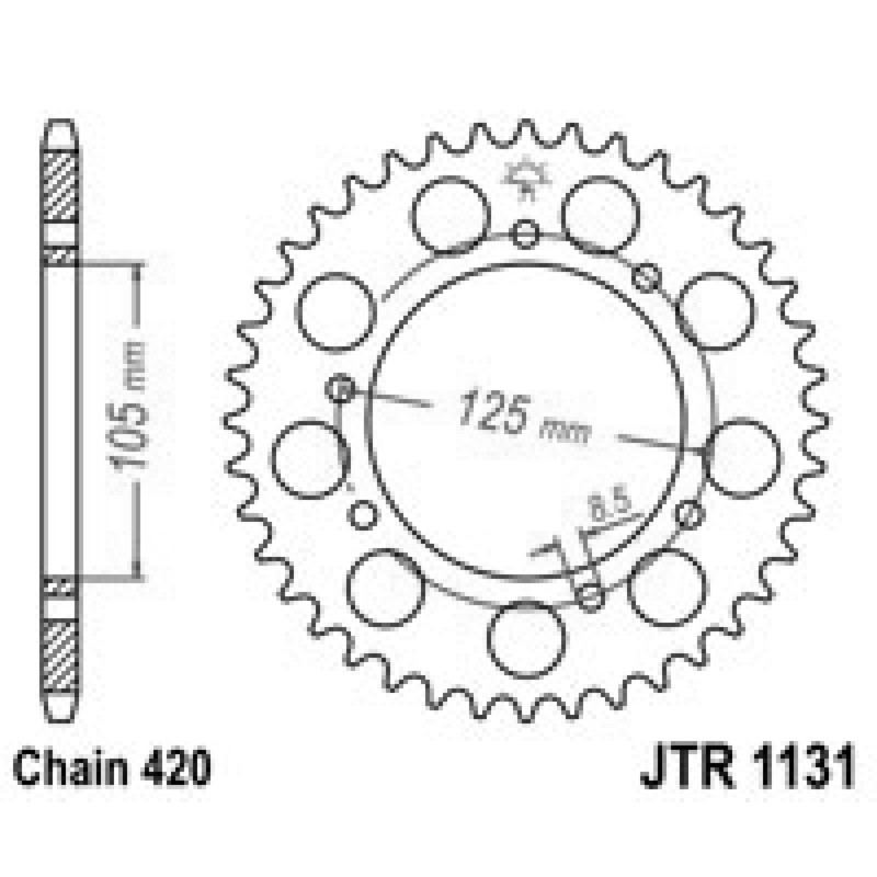 Rear Sprocket Jt 1131 z53 Sprockets JT