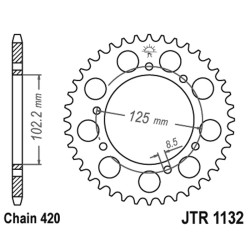 Rear Sprocket Jt 1132 z53 for DERBI 50 Senda R/SM/DRD Racing/DRD Pro 06-11 Sprockets JT