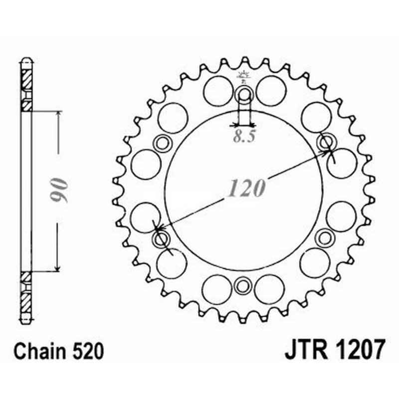 Rear Sprocket Jt 1207 z39 Sprockets JT