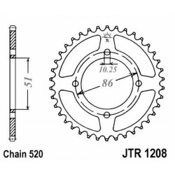 Rear Sprocket Jt 1208 z44 for HONDA TLR200D 83-83 Sprockets JT