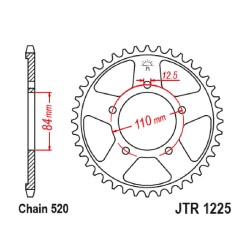Rear Sprocket Jt 1225 z40 for HONDA Rebel 500 17-23 Sprockets JT