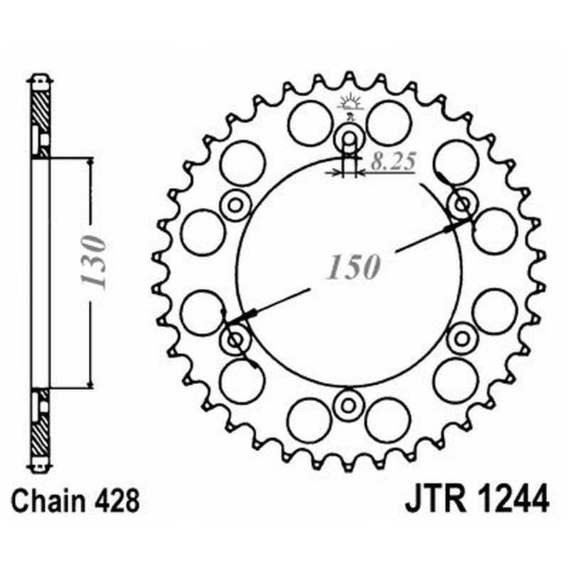 Rear Sprocket Jt 1244 z52 Sprockets JT