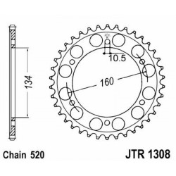 Corona Jt 1308 z40 per HONDA 00 CBR Fireblade 04-05 e altri modelli Corone JT
