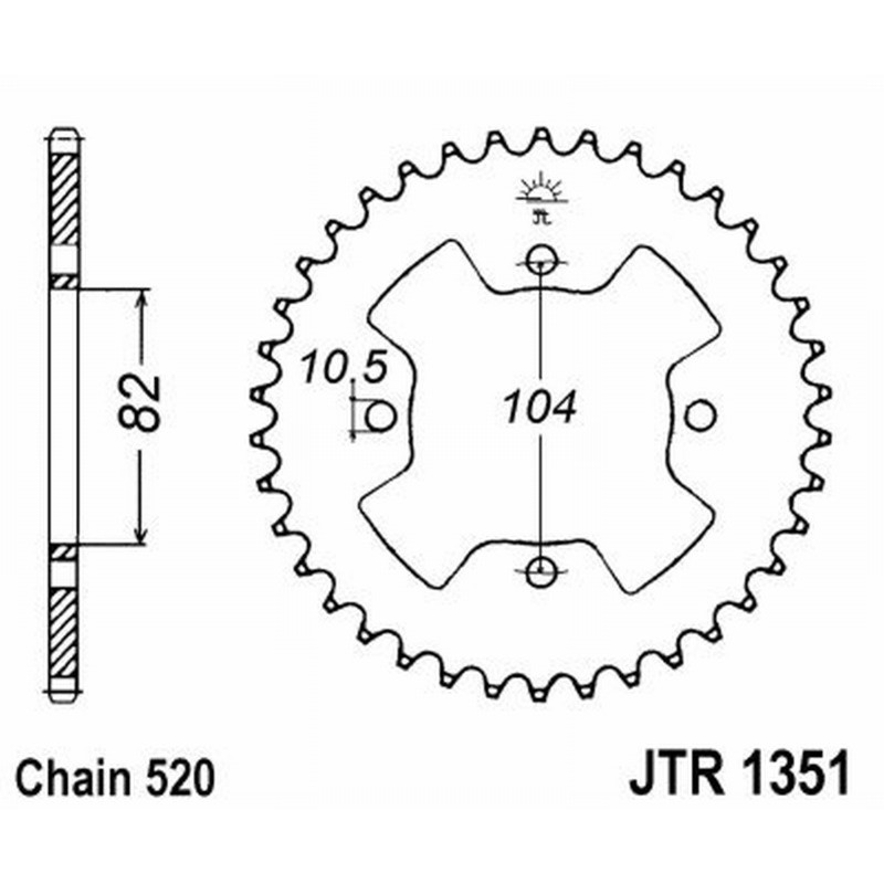 Rear Sprocket Jt 1351 z40 Sprockets JT