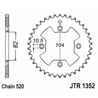 Rear Sprocket Jt 1352 z40 Sprockets JT
