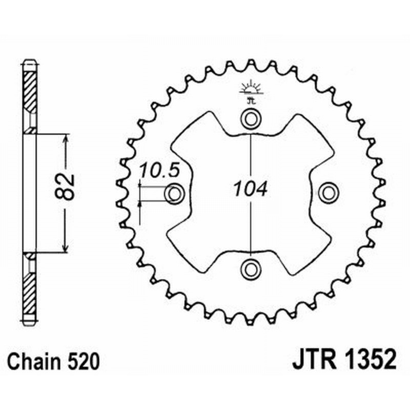 Rear Sprocket Jt 1352 z40 Sprockets JT