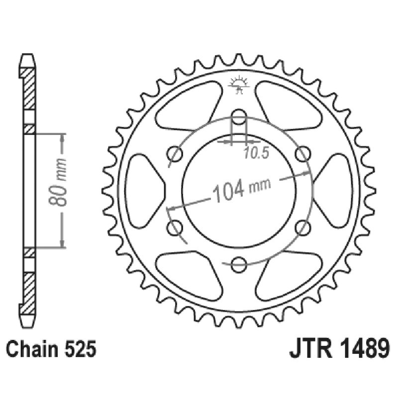 Rear Sprocket Jt 1489 z42 Sprockets JT