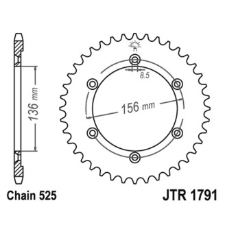 Rear Sprocket Jt 1791 z41 for SUZUKI DR 650 SE 96-13 Sprockets JT