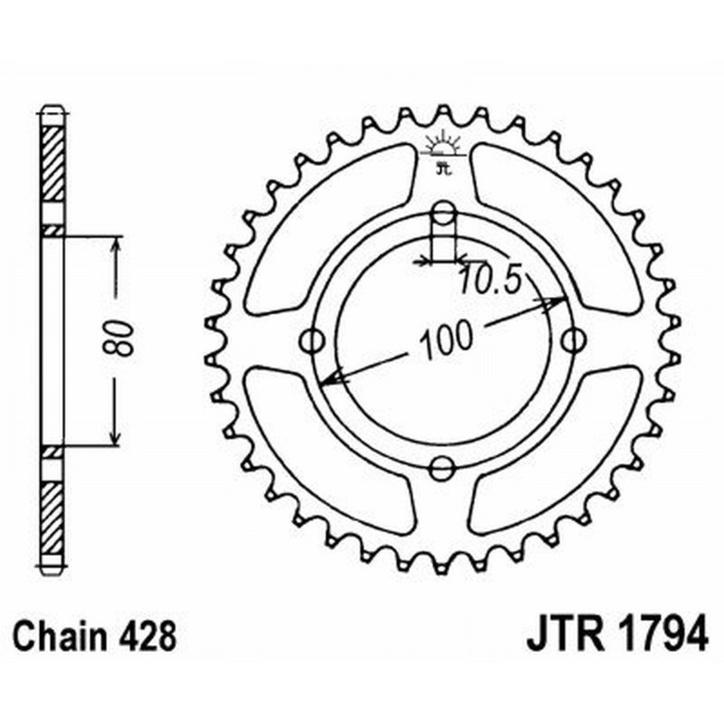 Rear Sprocket Jt 1794 z45 Sprockets JT