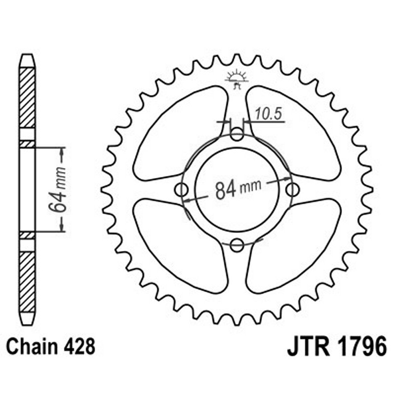 Rear Sprocket Jt 1796 z51 Sprockets JT