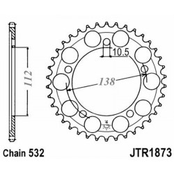 Corona Jt 1873 z48 per YAMAHA YZF-R6 99-02