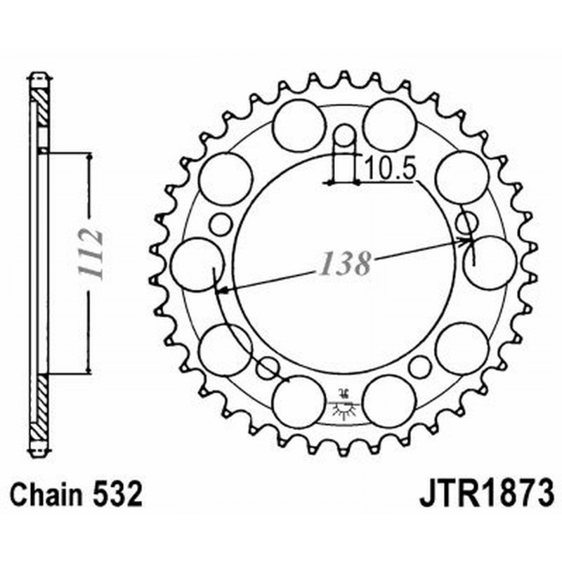 Rear Sprocket Jt 1873 z48 for YAMAHA YZF-R6 99-02 Sprockets JT