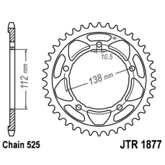 Rear Sprocket Jt 1877 z47 for YAMAHA Nikken 900 18-20 Sprockets JT