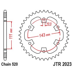 Corona Jt 2023 z42 per ROYAL ENFIELD Meteor/Classic 350 21-23 Zahnkränze JT