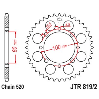 Rear Sprocket Jt 819/2 z51 for SUZUKI TU 250 X 98-00 and other model Sprockets JT
