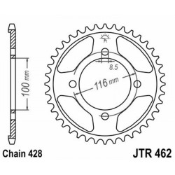Alu.Rear Sprocket 7075T6 JTA462 Z51 for KAWASAKI KX 80 98-00 Sprockets JT