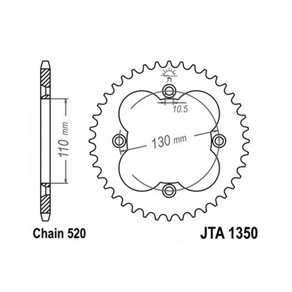 Corona All.7075T6 Jta 1350 z38 - JTA1350.38