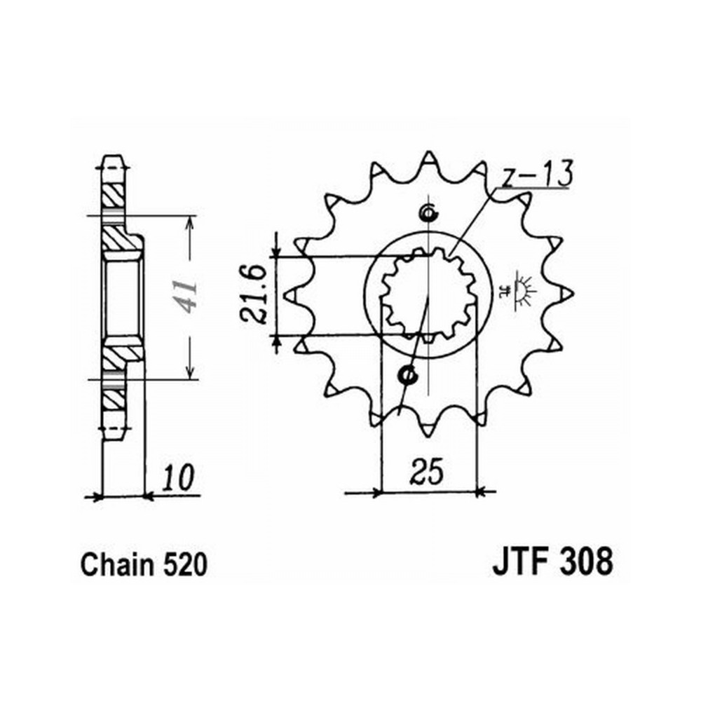 Pignone Jt 308 z14 Rbammortizzato - JTF308.14RB