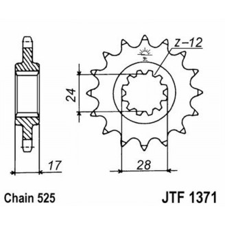 Front Sprocket Jt 1371 z15 for HONDA CB Hornet 600 98-06 Sprockets JT