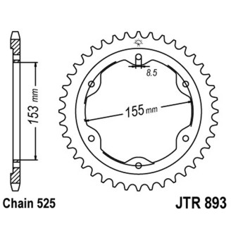 Corona Jt 893 z38 Zbkzincata Nera Zahnkränze JT