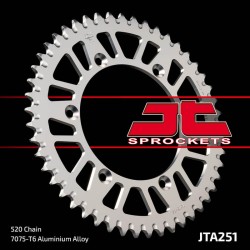 Alu.Rear Sprocket 7075T6 JTA251 z48 Blk for YAMAHA YZ 125 99-01/ 05- and other model Sprockets JT