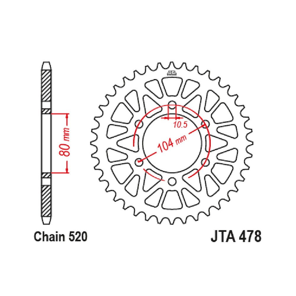 Corona All.7075T6 Jta 478 z41BLK - JTA478.41BLK