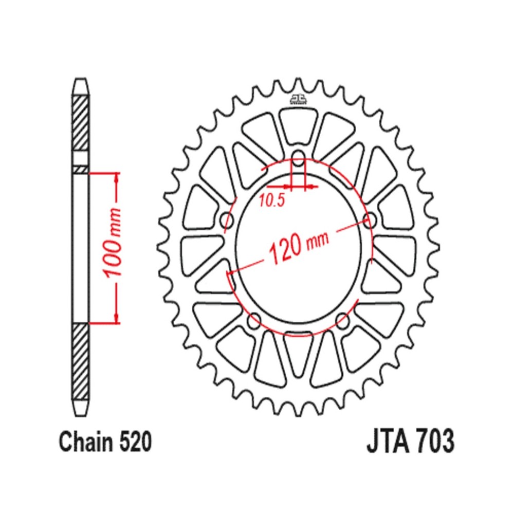 Corona All.7075T6 Jta 703 z43BLK - JTA703.43BLK
