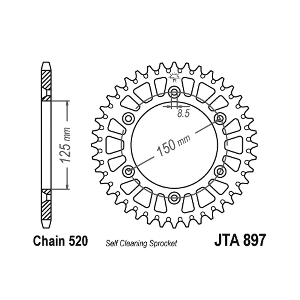 Corona All.7075T6 Jta 897 z42BLK - JTA897.42BLK