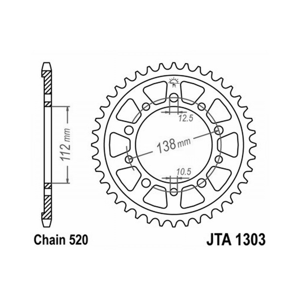 Corona All.7075T6 Jta 1303 z52BLK - JTA1303.52BLK