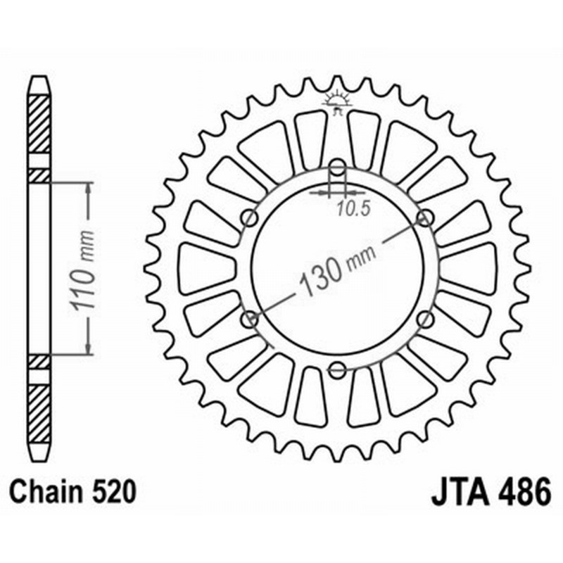 Alu.Rear Sprocket 7075T6 JTA486 z45 Gld for KAWASAKI Ninja 250 R 08-12 and other model Sprockets JT
