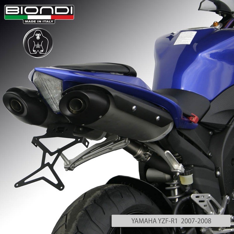 Portatarga Yamaha Yzf-R1 07-08REGOLABILE per YAMAHA YZF-R1 00 07-08 Parabrisas y carenados BIONDI