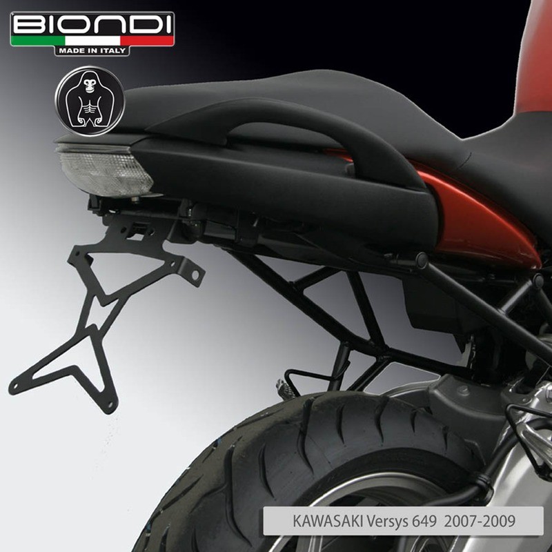 Portatarga Kawasaki Versys 65007-09 Regolabile Pare-brise et carénages BIONDI