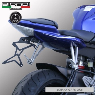 Portatarga Yamaha Yzf-R6 06-09REGOLABILE per YAMAHA YZF-R6 600 06-08 Parabrisas y carenados BIONDI