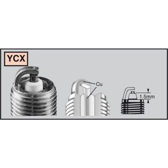 Spark Plug CHAMPIONRA8YCX4 OE186 for DUCATI Hypermotard Evo 78 10 and other model Spark Plugs Champion