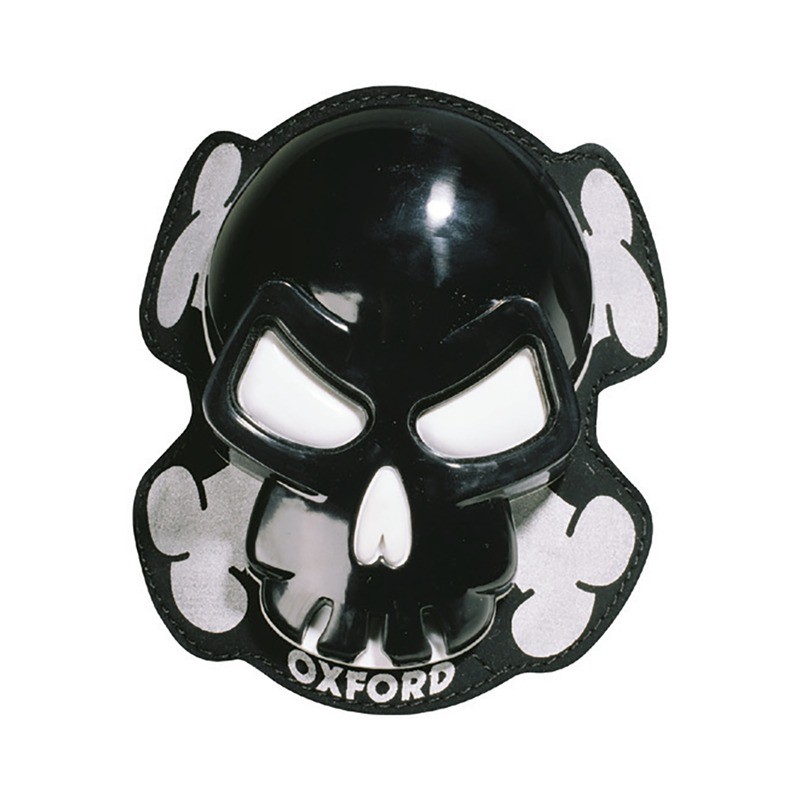 Coppia Saponette Skull Nera Curseurs de genou OXFORD