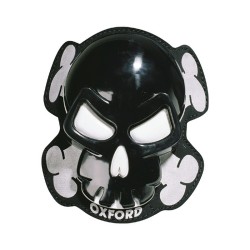 Coppia Saponette Skull Nera Curseurs de genou OXFORD