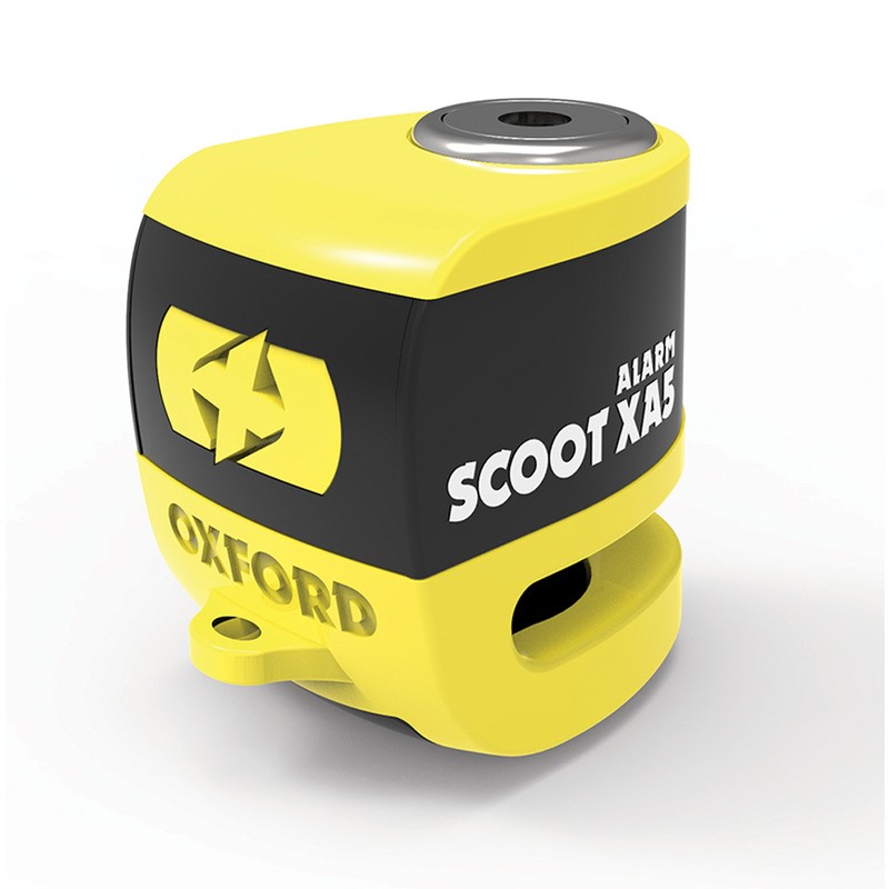 Scoot XA5 Alarm Disc Lock (5.5MM Pin) Yellow/Black Locks and Chains OXFORD