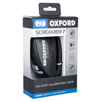 Blocca Disco SCREAMER7 Alarm Nero/Nero Lucchetti e Catene OXFORD